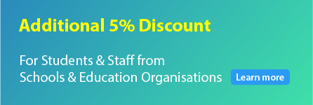 Find out more on the Education Discount Additional 10% discount for students & staff from schools and education institutions